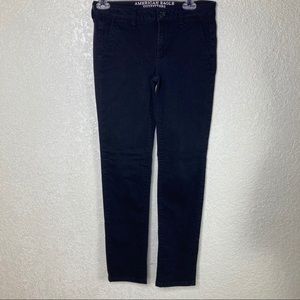 American Eagle Skinny Jeans Black Size 4 AEO TWILL